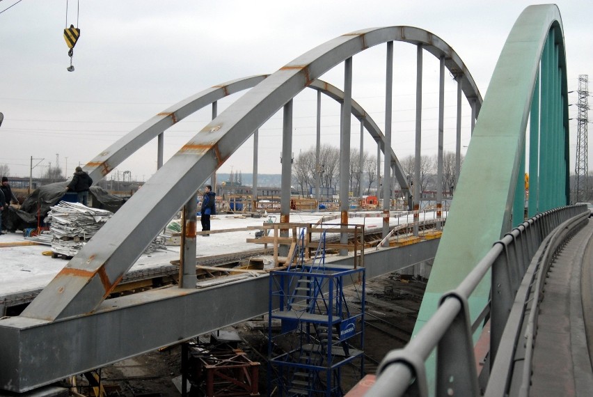 Budowa wiaduktu na ul. Janka Wiśniewskiego/rok 2008