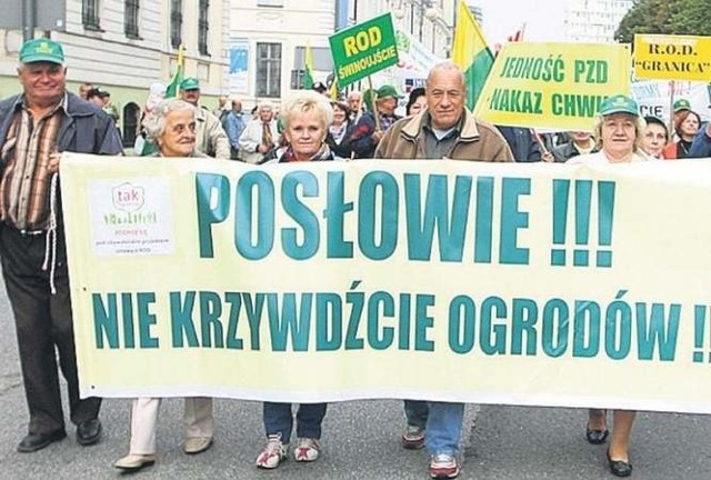 Działkowcy już wiele razy protestowali przeciw zmianom prawa w kwestii ogrodów działkowych.