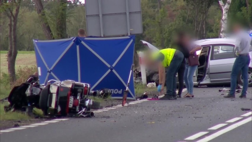 Tragiczny wypadek motocyklistów. Nie żyje naczelnik OSP (ZDJĘCIA)