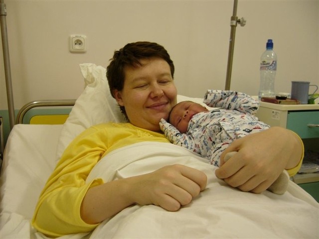 Filip Diop z mamą