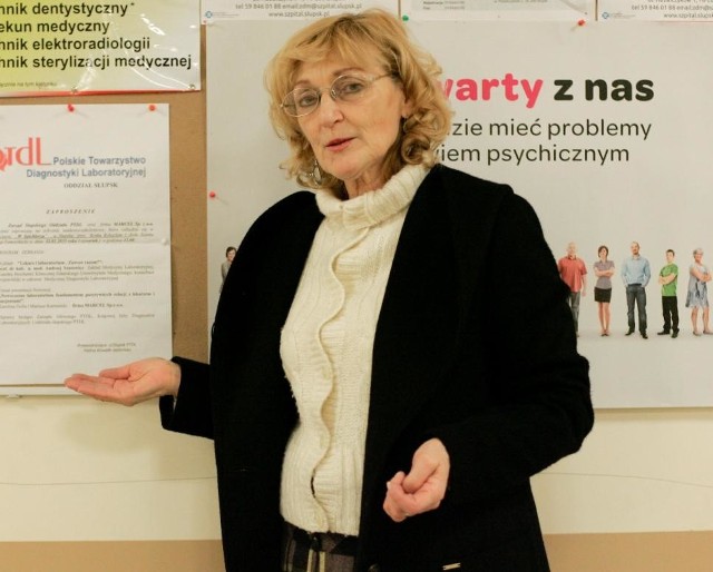 Halina Kowalik-Jabłońska promuje diagnostów laboratoryjnych.