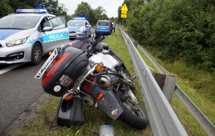Wypadek motocyklisty w Sycewicach