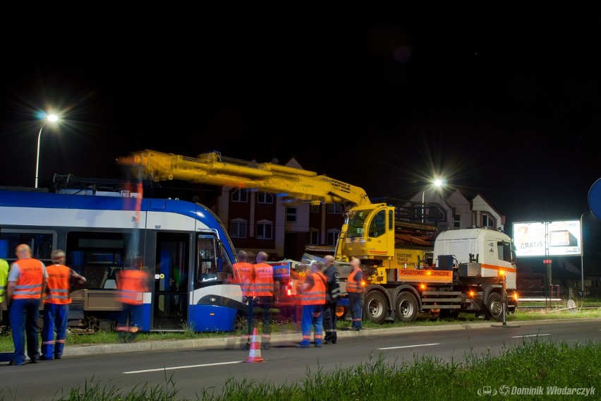 Źródło zdjęć: Poważne wykolejenie na alei Pokoju;nf