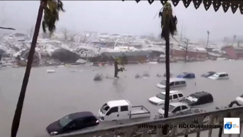 Zalane ulice na Guadelupie