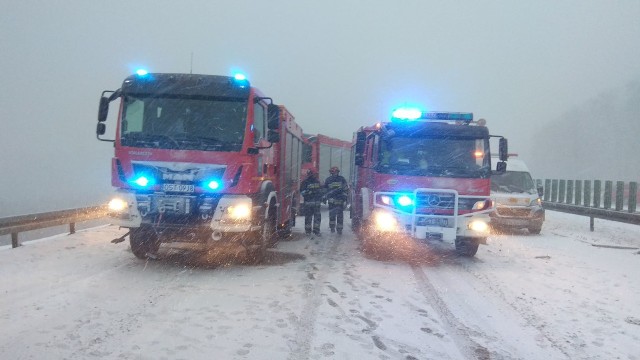 Wypadek na autostradzie A4.