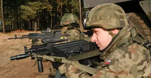 Żołnierze z Międzyrzecza trenowali walkę w zasadzce.