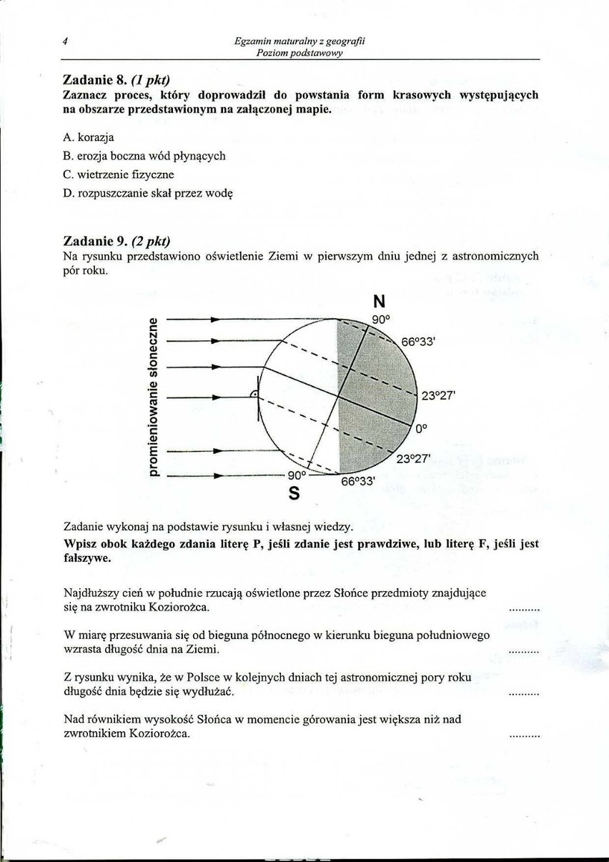 Matura 2014 GEOGRAFIA ARKUSZE CKE, PYTANIA, ODPOWIEDZI