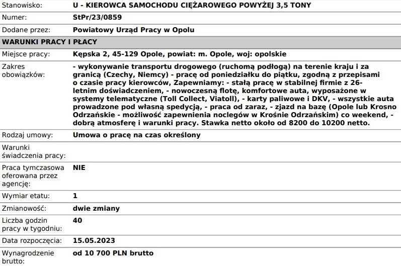 Najlepsze oferty pracy w regionie. Te firmy proponują najwyższe pensje. Ogłoszenia z urzędów pracy 21.05.2023