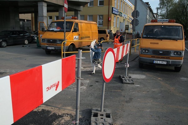 Zdjecia z budowy Galerii Slupsk pomiedzy ulicami Tuwima i...