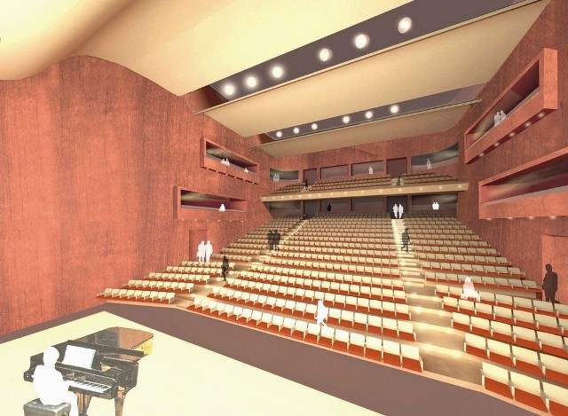 Tak będzie wyglądała sala koncertowo-teatralna. Widownia ma pomieścić aż 678 osób.