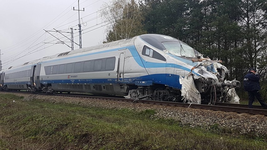 Zderzenie pendolino z ciężarówką pod Ozimkiem.