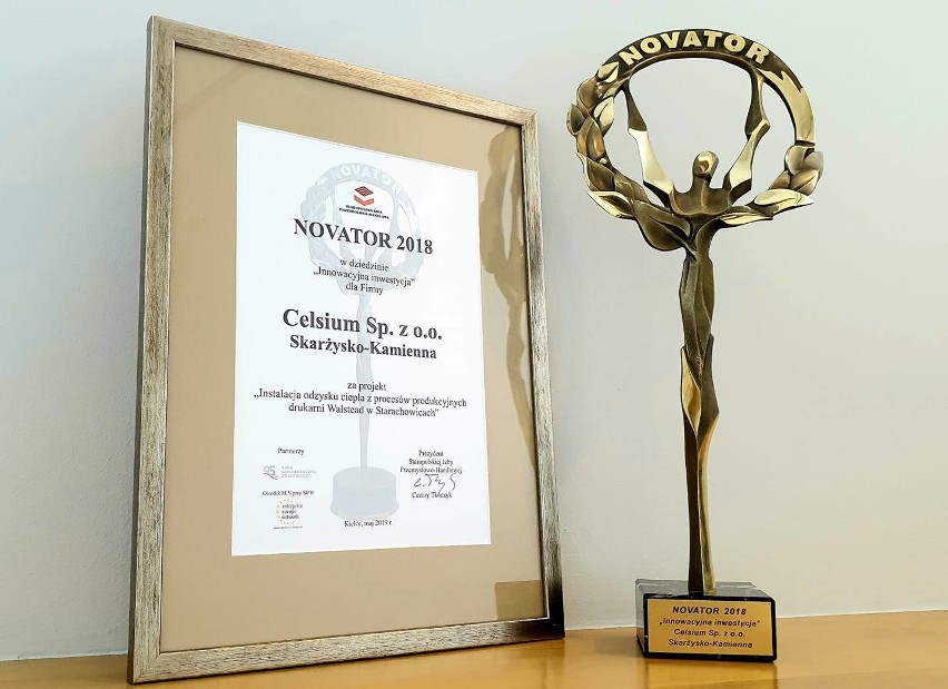   Nagroda dla firmy Celsium za nowatorską instalację odzysku ciepła odpadowego w Starachowicach [ZDJĘCIA]
