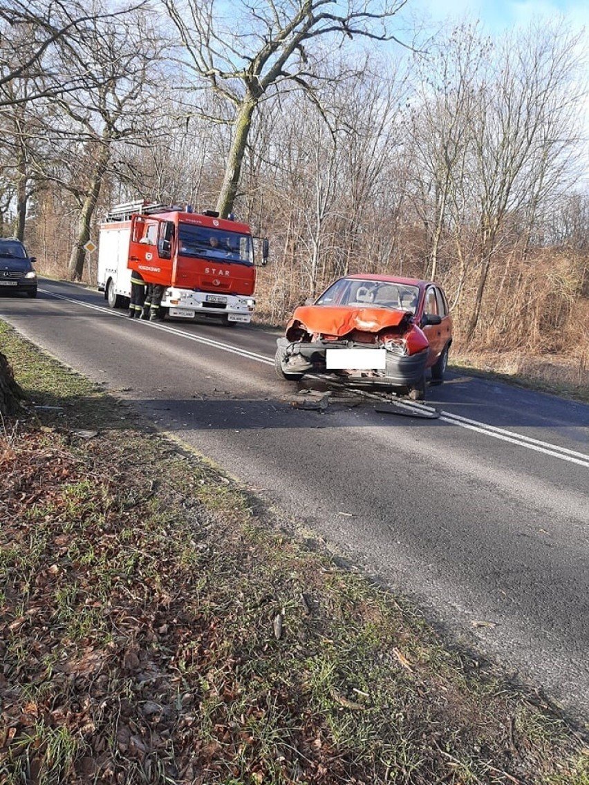 Poważny wypadek w Wielkopolsce. Samochód uderzył w drzewo