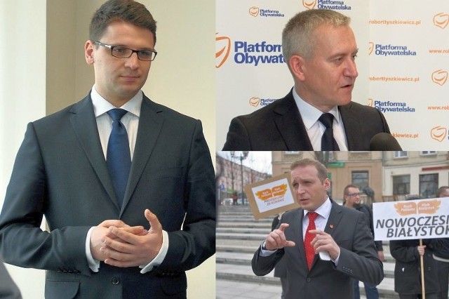 Robert Tyszkiewicz (u góry) z PO kierował dwiema kampaniami. Mariusz Antoni Kamiński (z lewej) zasłynął z wypadu do Madrytu. Adama Rybakowicza z Twojego Ruchu policja przyłapała na sikaniu w miejscu publicznym.