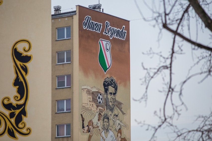 Mural Lucjana Brychczego na warszawskim Bemowie