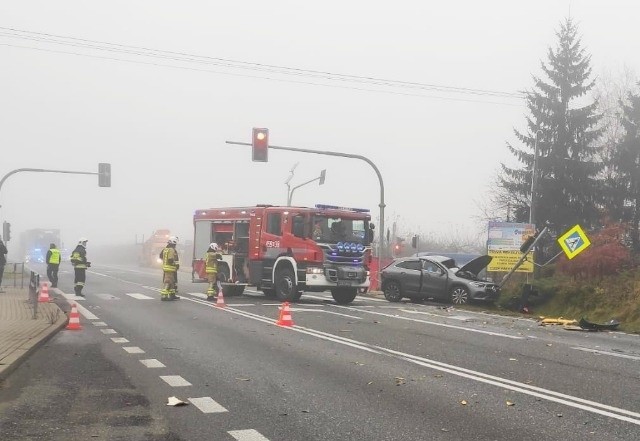 Do wypadku doszło na skrzyżowaniu drogi krajowej numer 50 i...