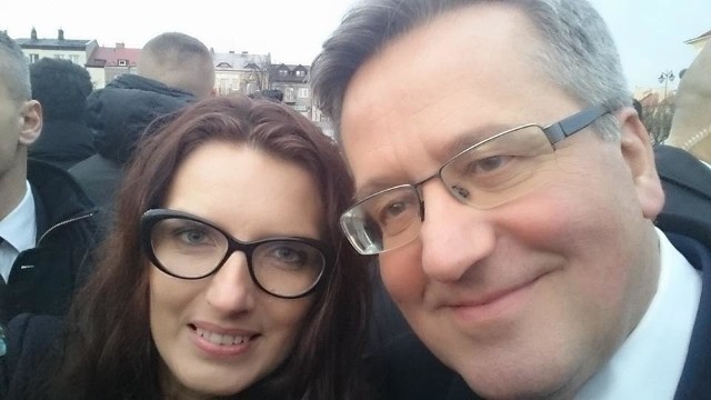 Joanna Winiarska i prezydent Bronisław Komorowski.