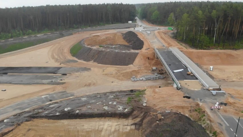 Tak wygląda postęp prac przy budowie obwodnicy Olesna.