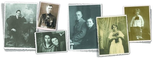 Od lewej: Andrzej Żukowski, Sylwester Żukowski, Wanda Sorokin i jej siostra Walentyna, Antonina Żukowska z synem Zygmuntem Wanda Sorokin, Wiktor, Sorokin