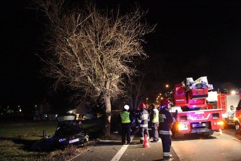 Tuż przed uderzeniem w drzewo kierowca wyleciał z samochodu...