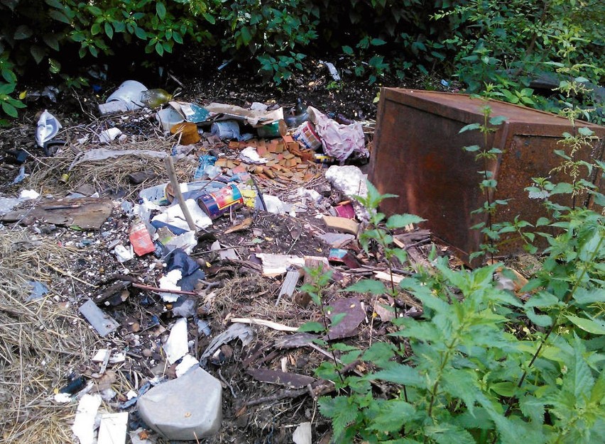 Nielegalne wysypisko śmieci w rejonie ul. Krowoderskich...