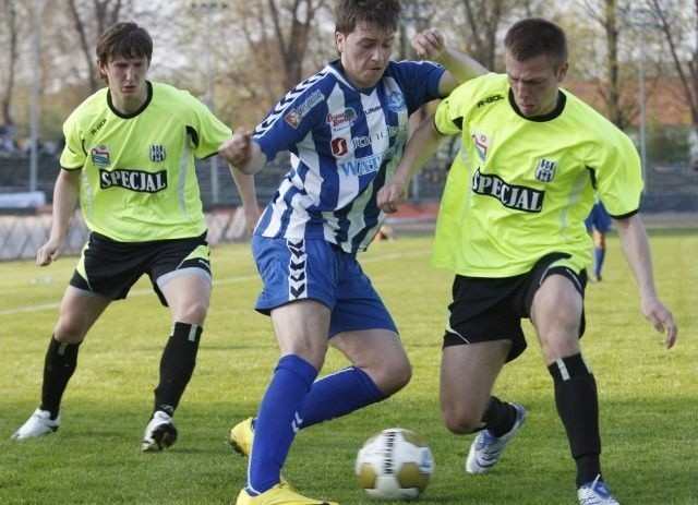 Damian Wolański dwoił się i troił, ale gola nie strzelił.