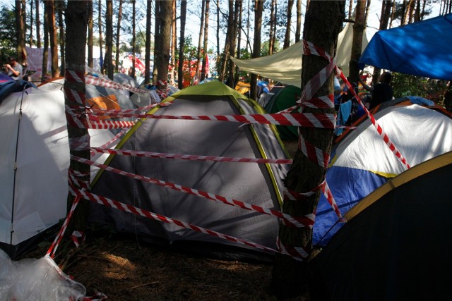 Pole namiotowe na zeszłorocznym Przystanku Woodstock