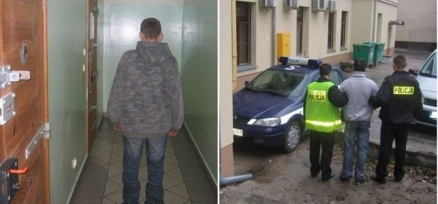 Dwaj młodzi ludzie zatrzymani przez policję.