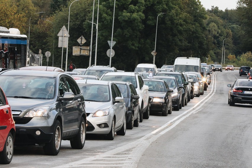 Piątkowe korki w Krakowie