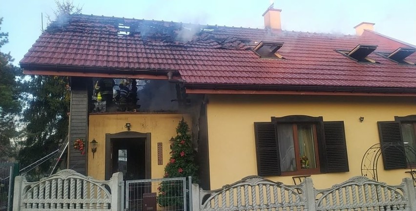 Pożar domu w Czernichowie