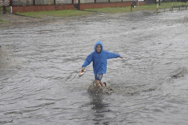 Bydgoszcz. Szpitalna po opadach deszczu