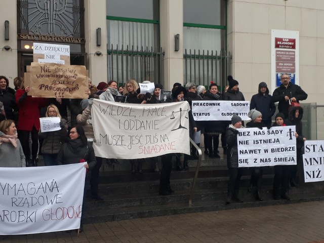Protest urzędników z Sądu Rejonowego w Gdyni, 12 grudnia 2018