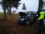 Podjanowszczyzna. Wypadek na DK 19. Auto uderzyło w drzewo