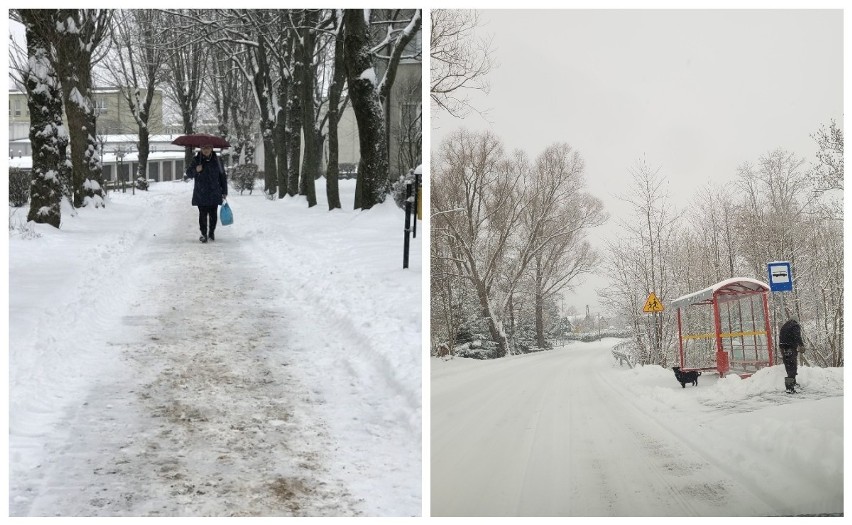 Opady śniegu w Słupsku i regionie. Uśmiech dzieci i zmartwienie kierowców oraz drogowców