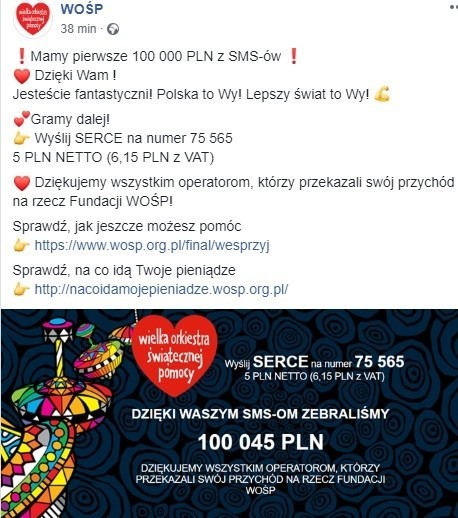 WOŚP gra po raz 27. 186 tys. zł zebrano już w Słupsku [relacja na żywo] 