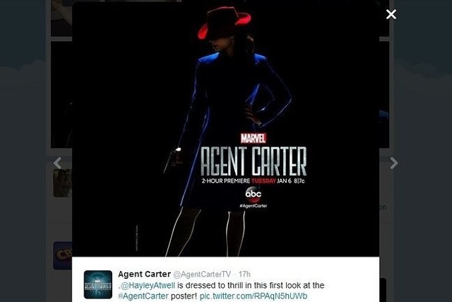 "Agent Carter" już w styczniu 2015! (fot. screen z Twitter.com)