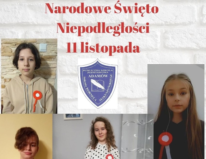 Święto Niepodległości w szkole w Adamowie. Niezwykłe kolaże i konkurs plastyczny [ZDJĘCIA]