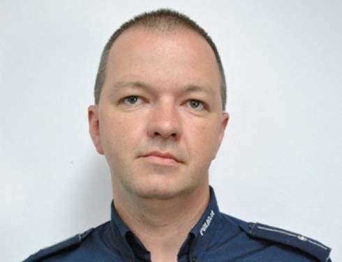 Młodszy aspirant Paweł Impert z Komendy Powiatowej Policji w Lipnie