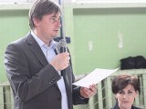 Trener Maciej Skorża w szkole w Radomiu (zdjęcia)