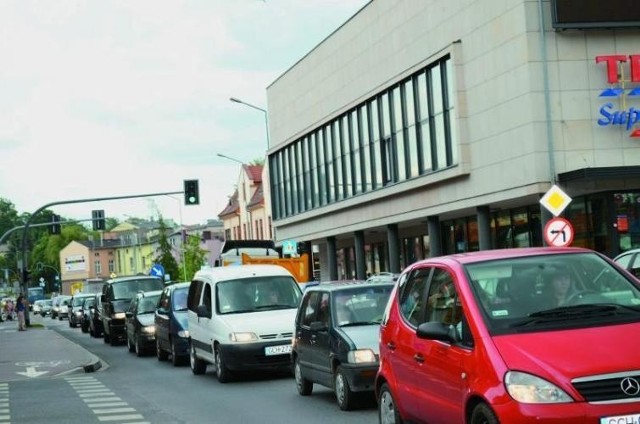 Chojnice się zakorkowały. Bo budują nowe rondo