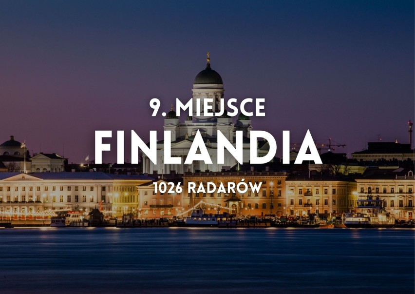Dalej jesty Finlandia z liczbą 1 026 urządzeń, w tym 998...