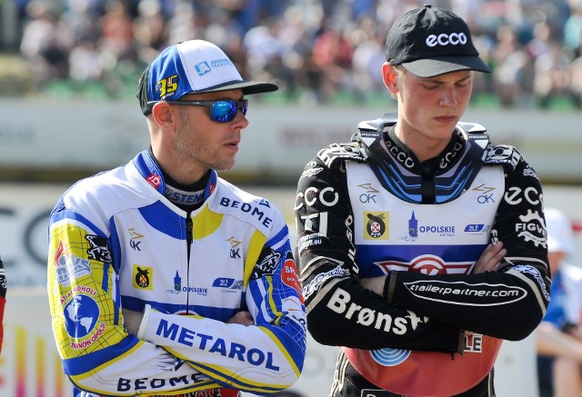 Duńczycy w barwach Kolejarza: Bjarne Pedersen (z lewej) i Mads Hansen nie mieli problemów z pokonaniem rywali.