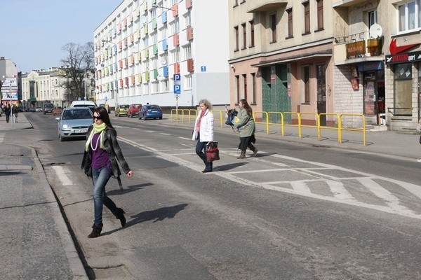 Przejście dla pieszych na ulicy Grodzkiej. 