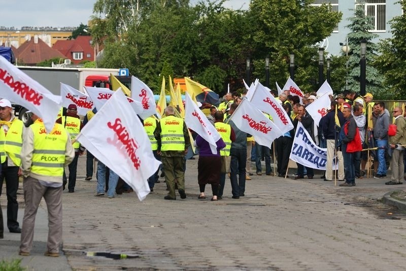 Protest pracowników Energi 27 czerwca 2013 w Gdańsku [ZDJĘCIA, FILM, MAPA]