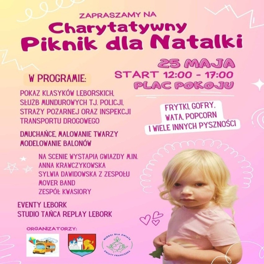 W Lęborku piknik charytatywny dla Natalii Kryger. To wsparcie w walce z nowotworem