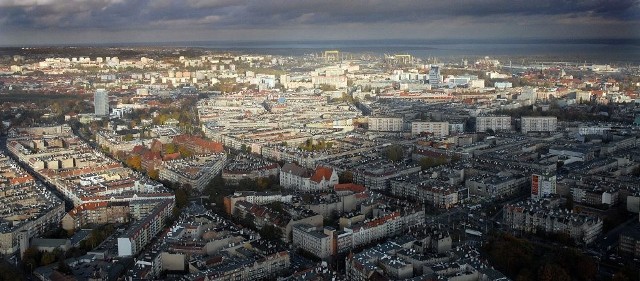 Szczecin - panorama Śródmieścia