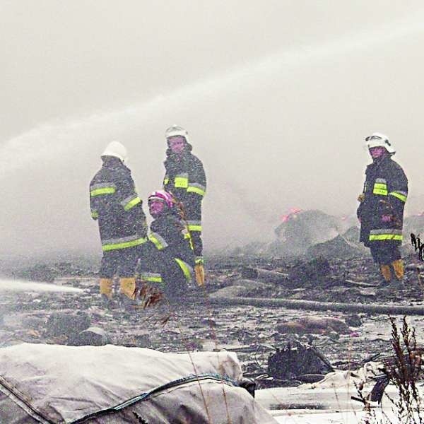 Gaszenie ogromnego pożaru w Skoroszycach trwało cztery dni.