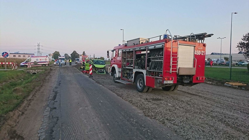 Pięć osób rannych w wypadku busa pod Namysłowem