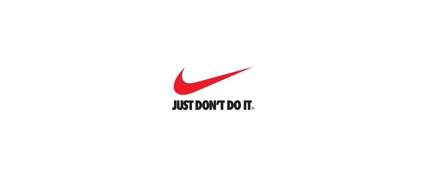 Logotyp Nike ze słynnym hasłem reklamowym "Just do it" (ang....