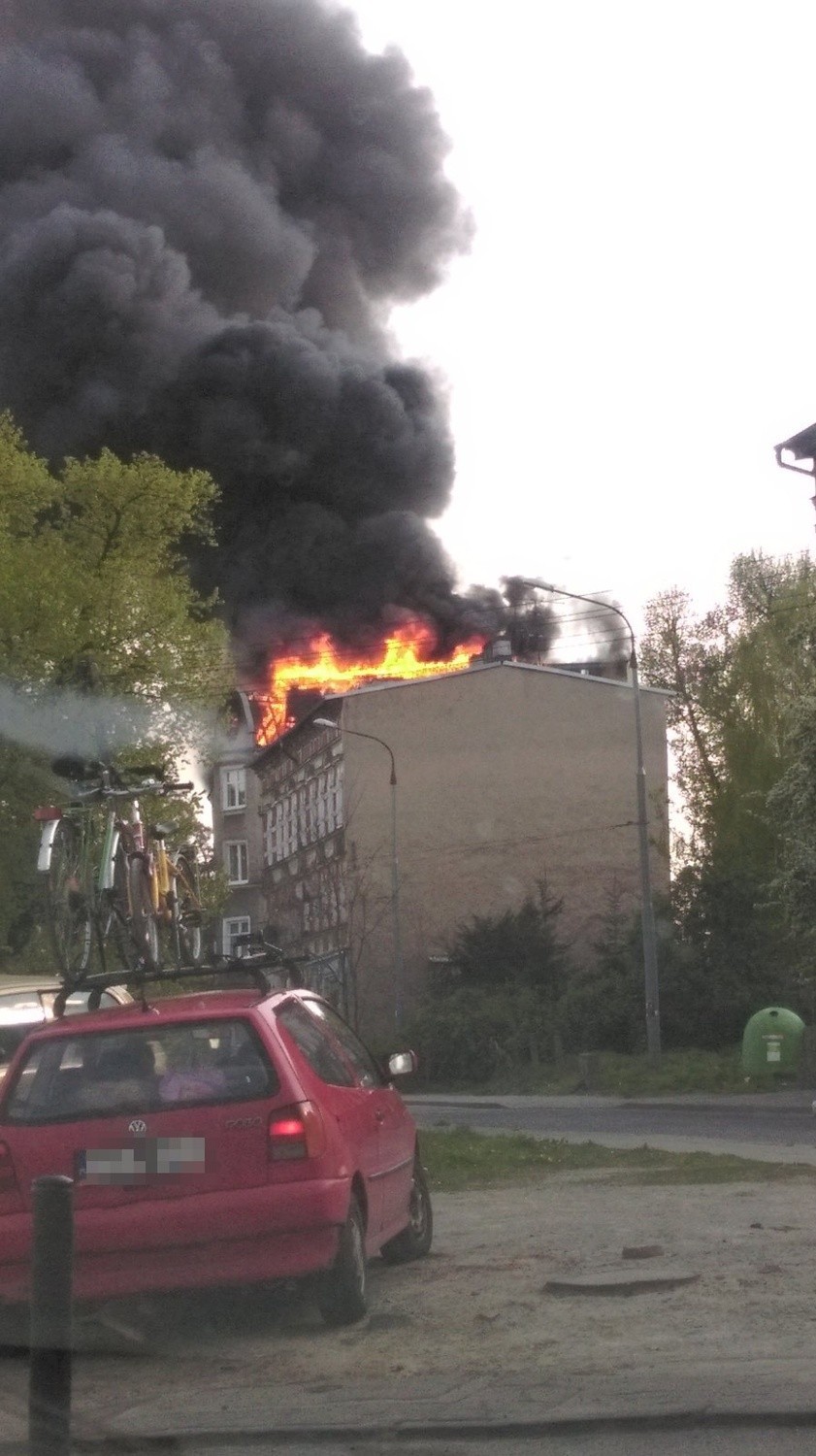 Pożar na Lipowej w Szczecinie